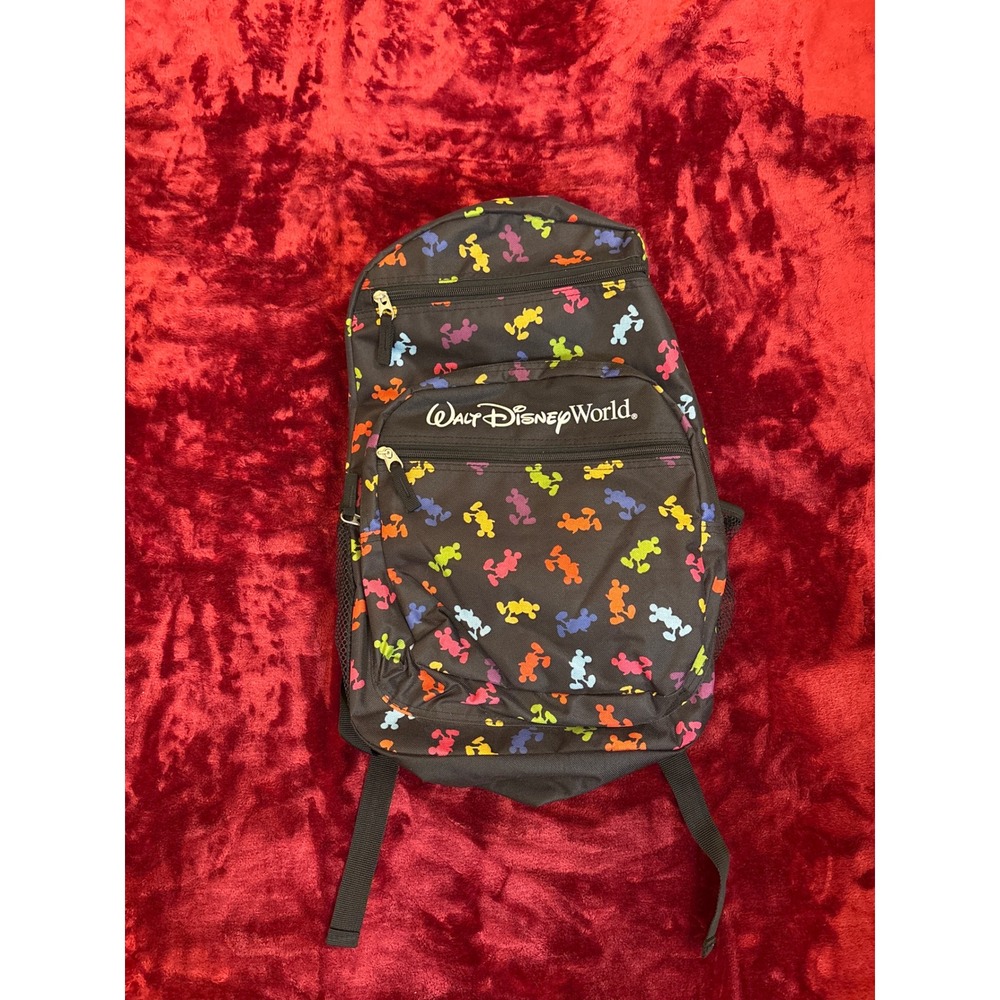 Disney Parks Walt Disney World Mickey Mouse Multi Color Silhouette Backpack